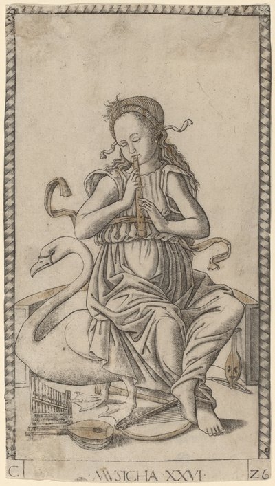 Musicha (Music) by Master of the E Series Tarocchi